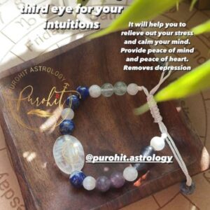 Serenity Calm Bracelet for Mental Health, Anxiety & Third Eye Chakra