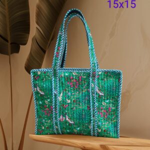 Green Pure Cotton Tote Bag