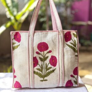 Pure Cotton Handcrafted Tote Bag
