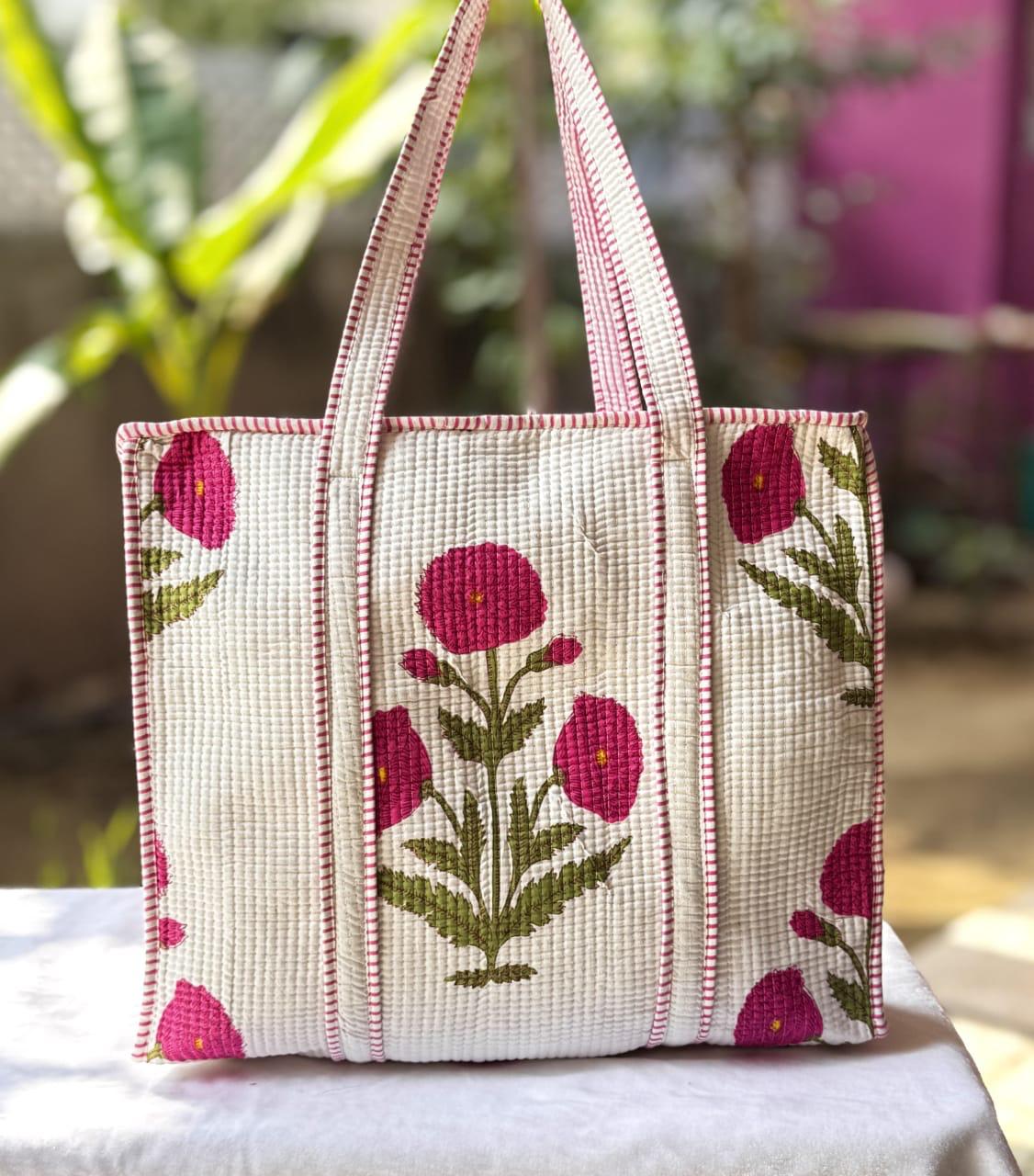 Pure Cotton Handcrafted Tote Bag