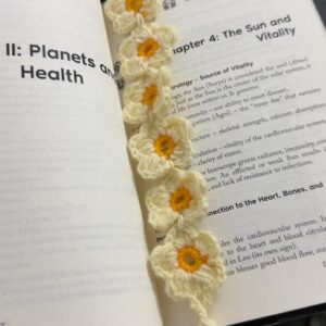 Crochet Flower handmade Bookmark