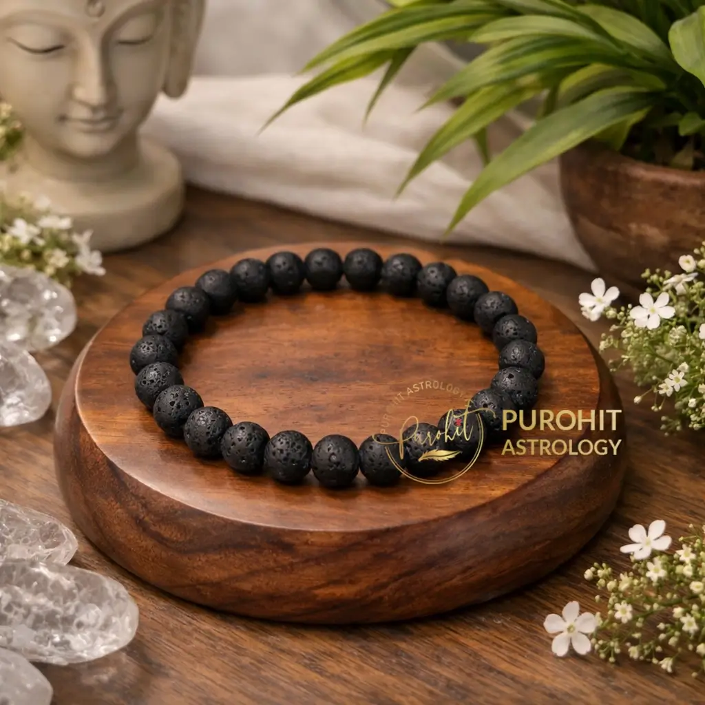 Black Lava Stone Energy Bracelet