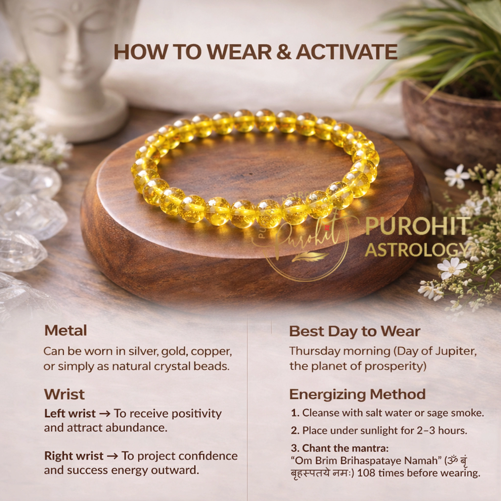 Golden Citrine Crystal Healing Bracelet - Image 4