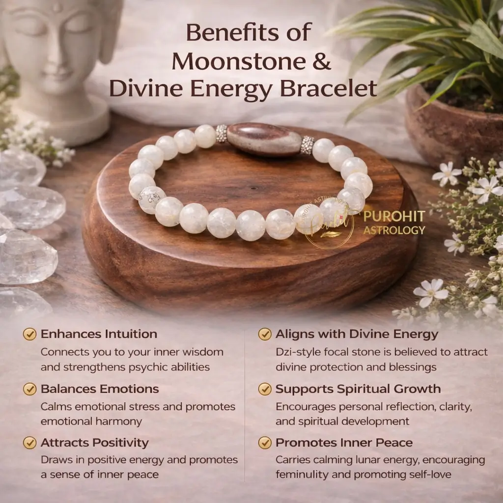 Benefits of Moonstone and Divine Energy Bracelet