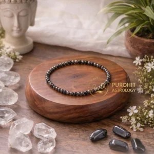 Black Protection Crystal Bead Leg Bracelet