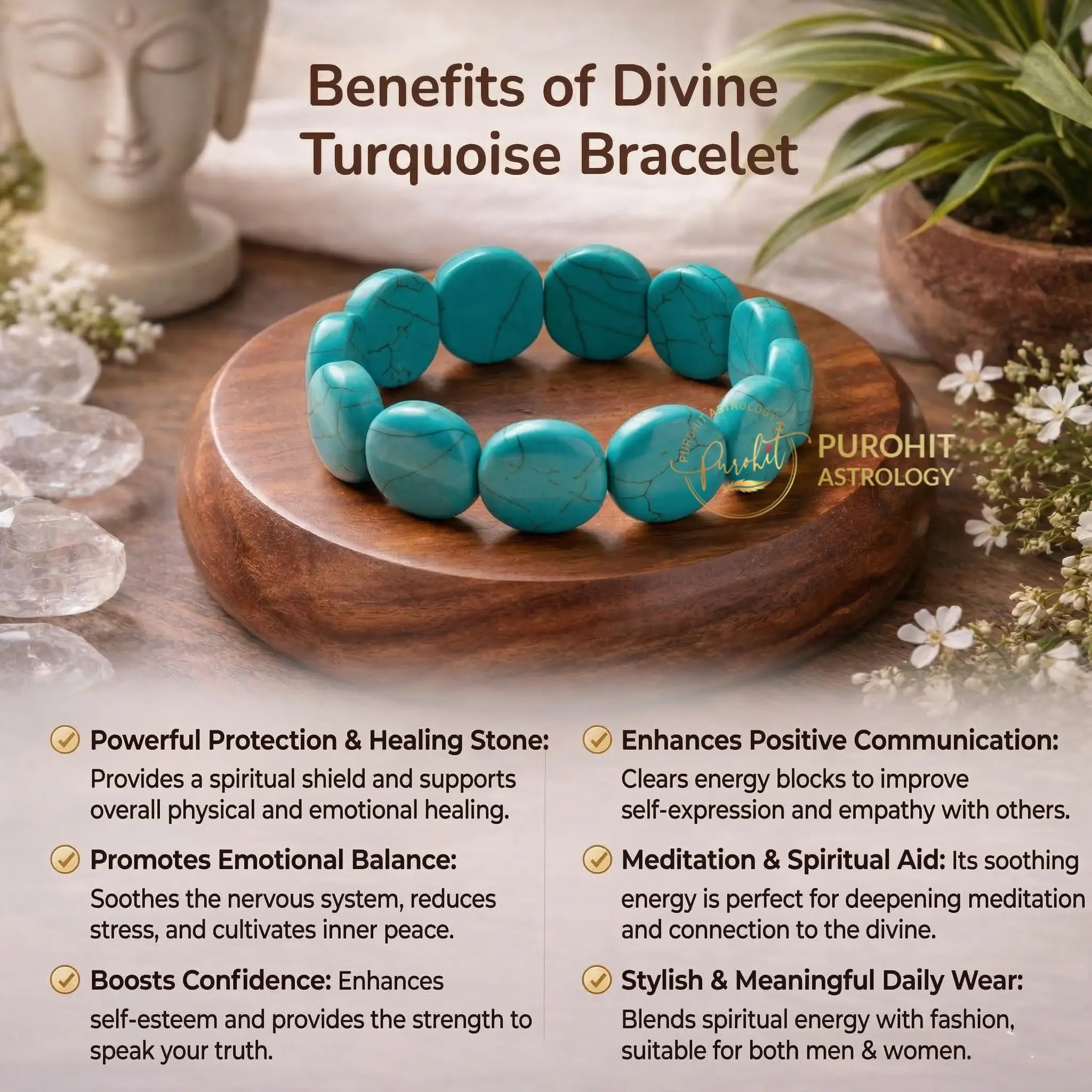 Benefits of Divine Turquoise Healing Bracelet