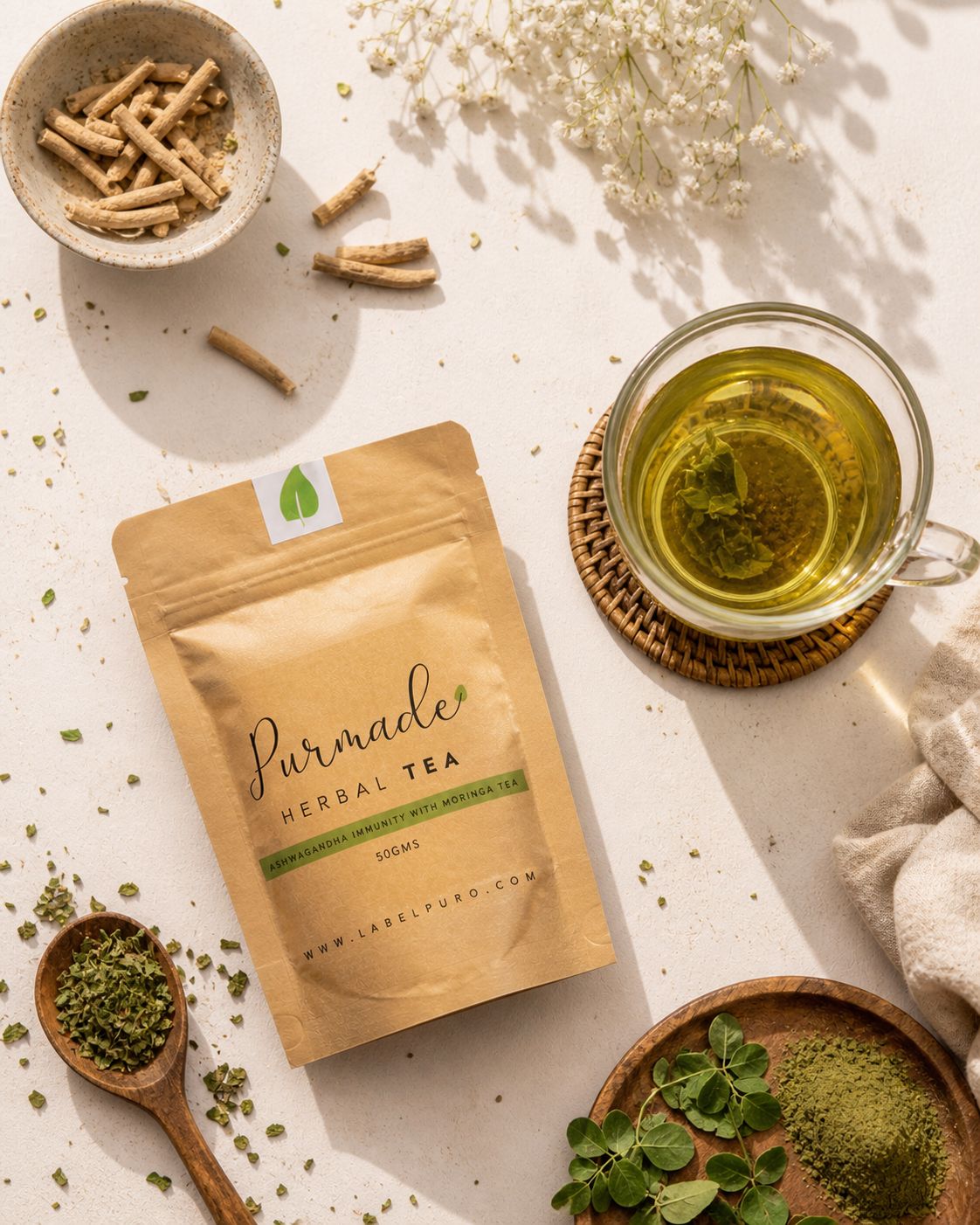 Best Ashwagandha Tea for Energy & Immunity | Purmade Blend